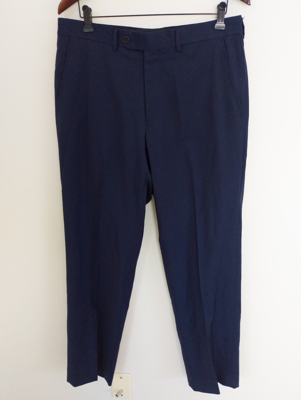 Pierre Cardin Luxury Wool Silk Cashmere Navy Dress Pants Trousers 48R